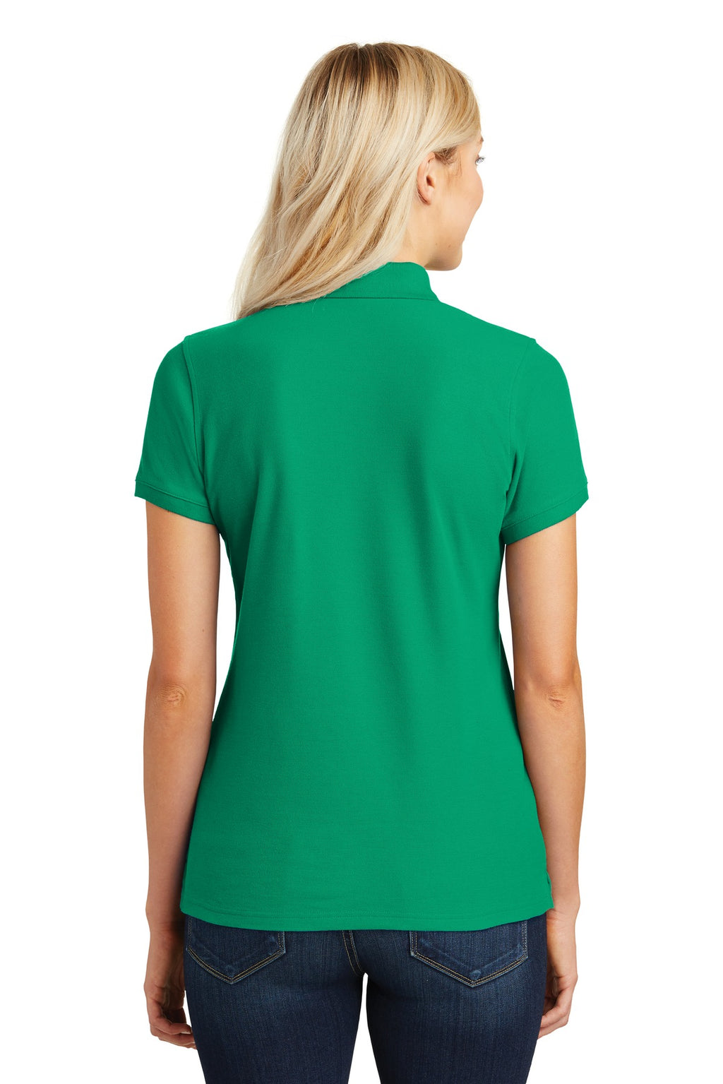 Port Authority Women's Core Classic Pique Polo – Bright Kelly Green – back