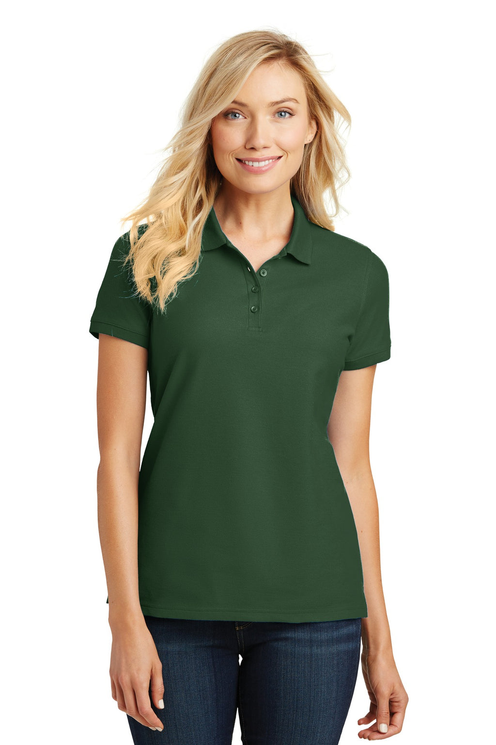 Port Authority Women's Core Classic Pique Polo – Deep Forest Green
