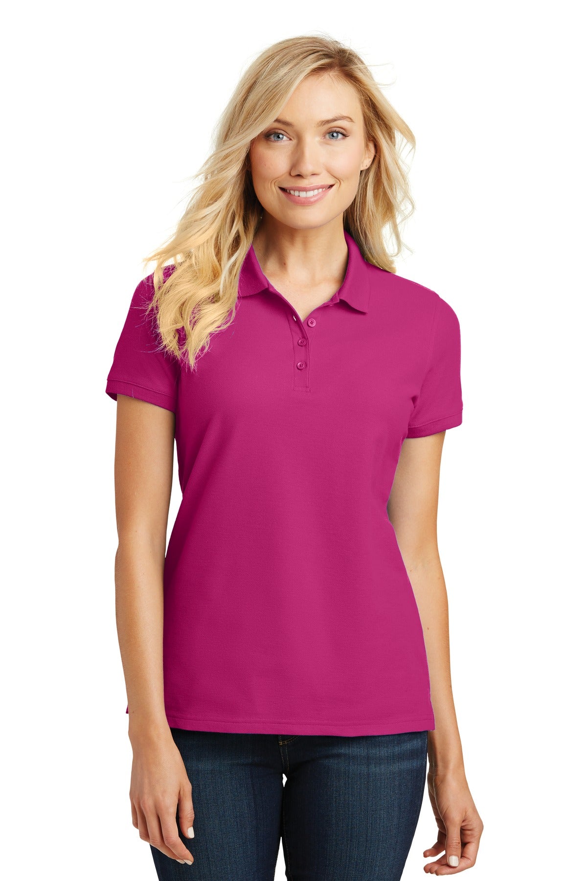 Port Authority Women's Core Classic Pique Polo – Pink Azalea