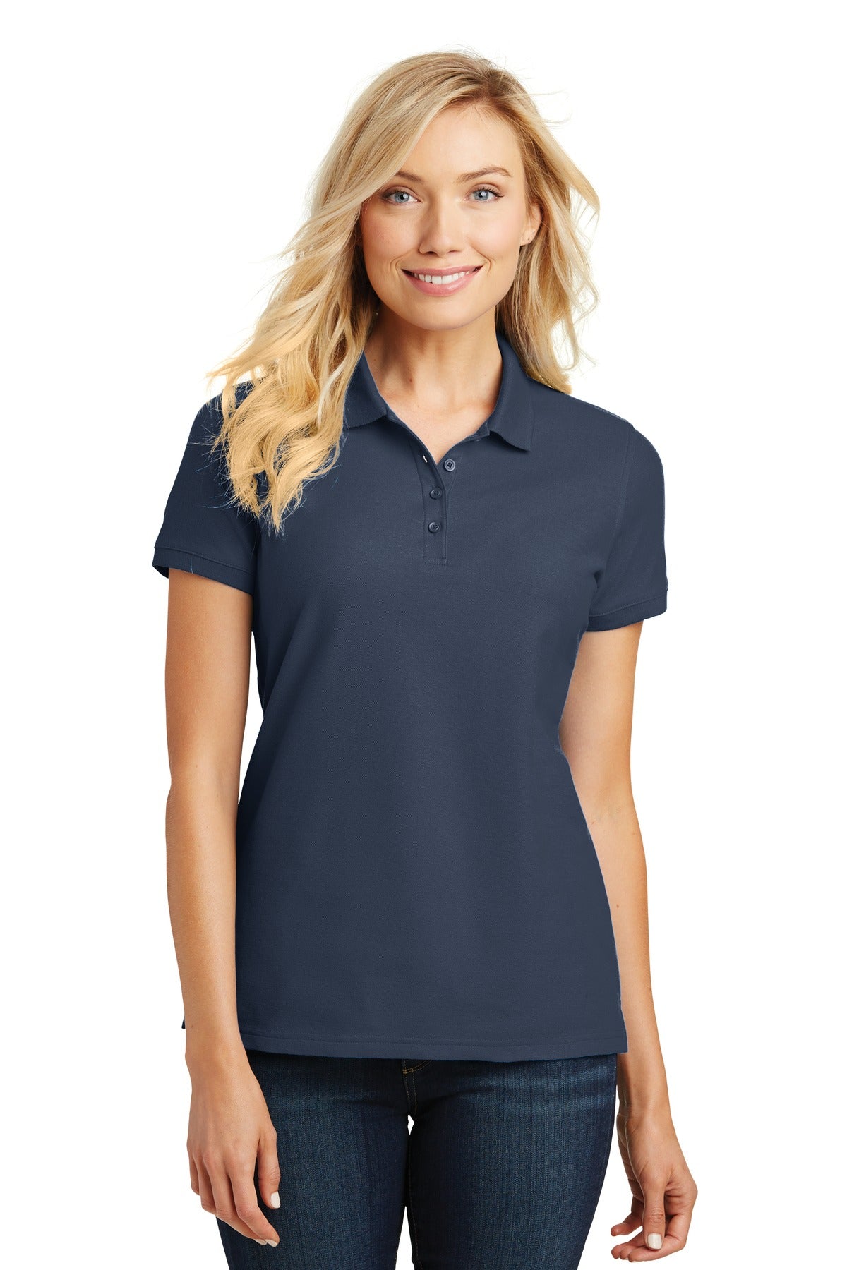 Port Authority Women's Core Classic Pique Polo – River Blue Navy