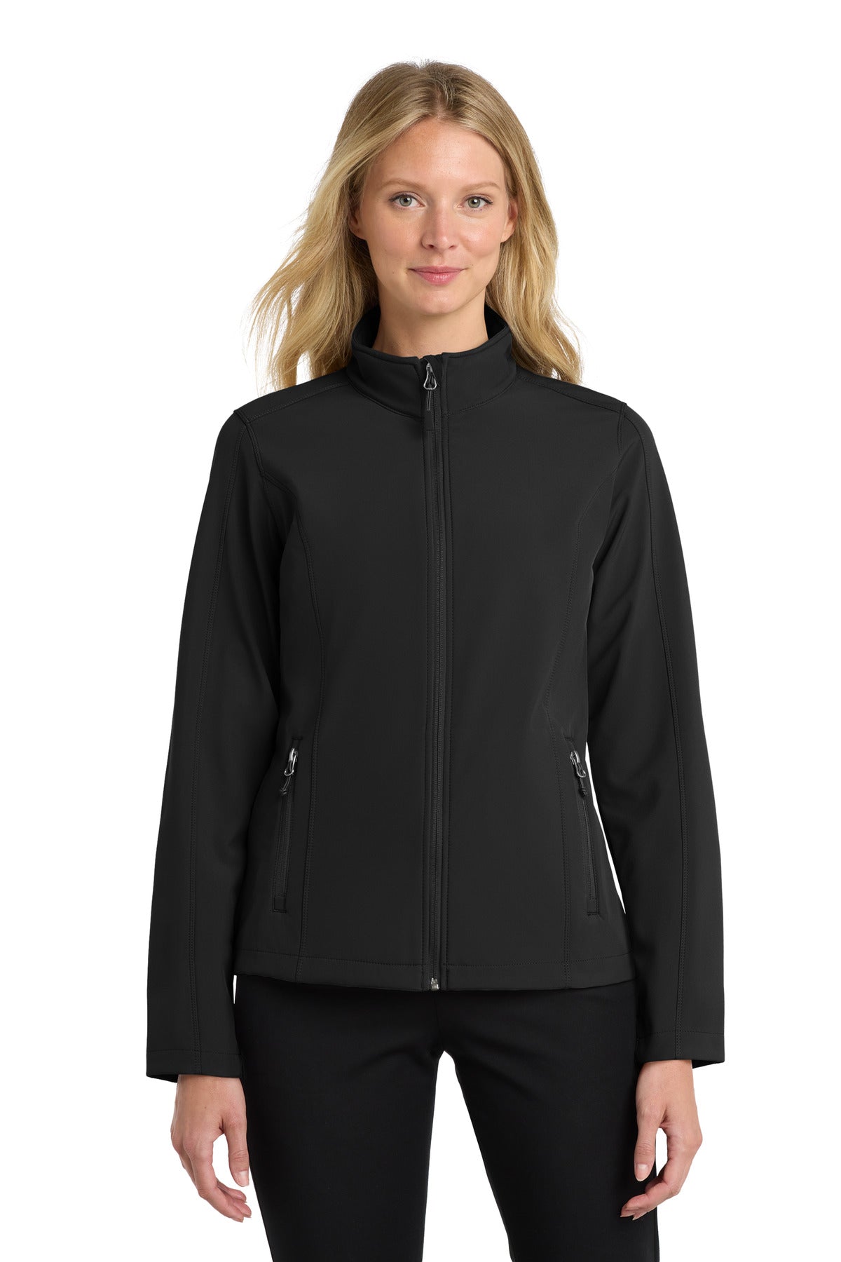 Port Authority Women's Core Soft Shell Jacket – Black – front