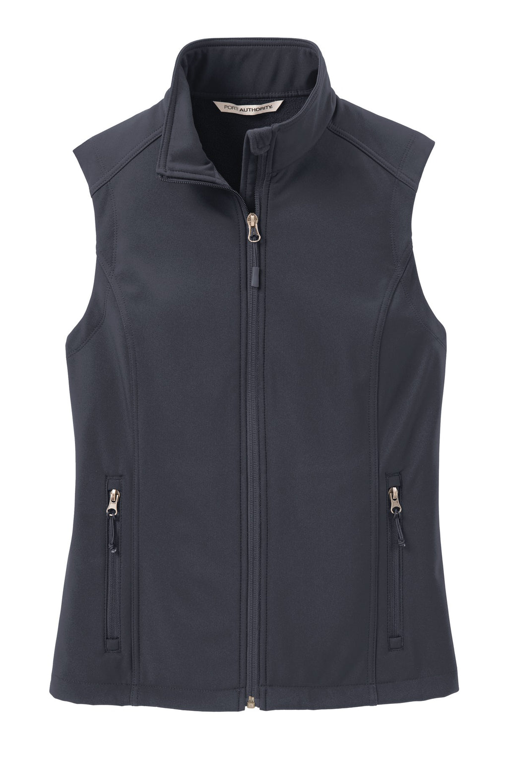 Port Authority Women's Core Soft Shell Vest – Battleship Grey – flat front