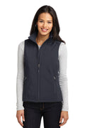 Port Authority Women's Core Soft Shell Vest – Battleship Grey – front