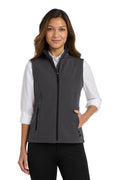 Port Authority Women's Core Soft Shell Vest – Black Charcoal Heather