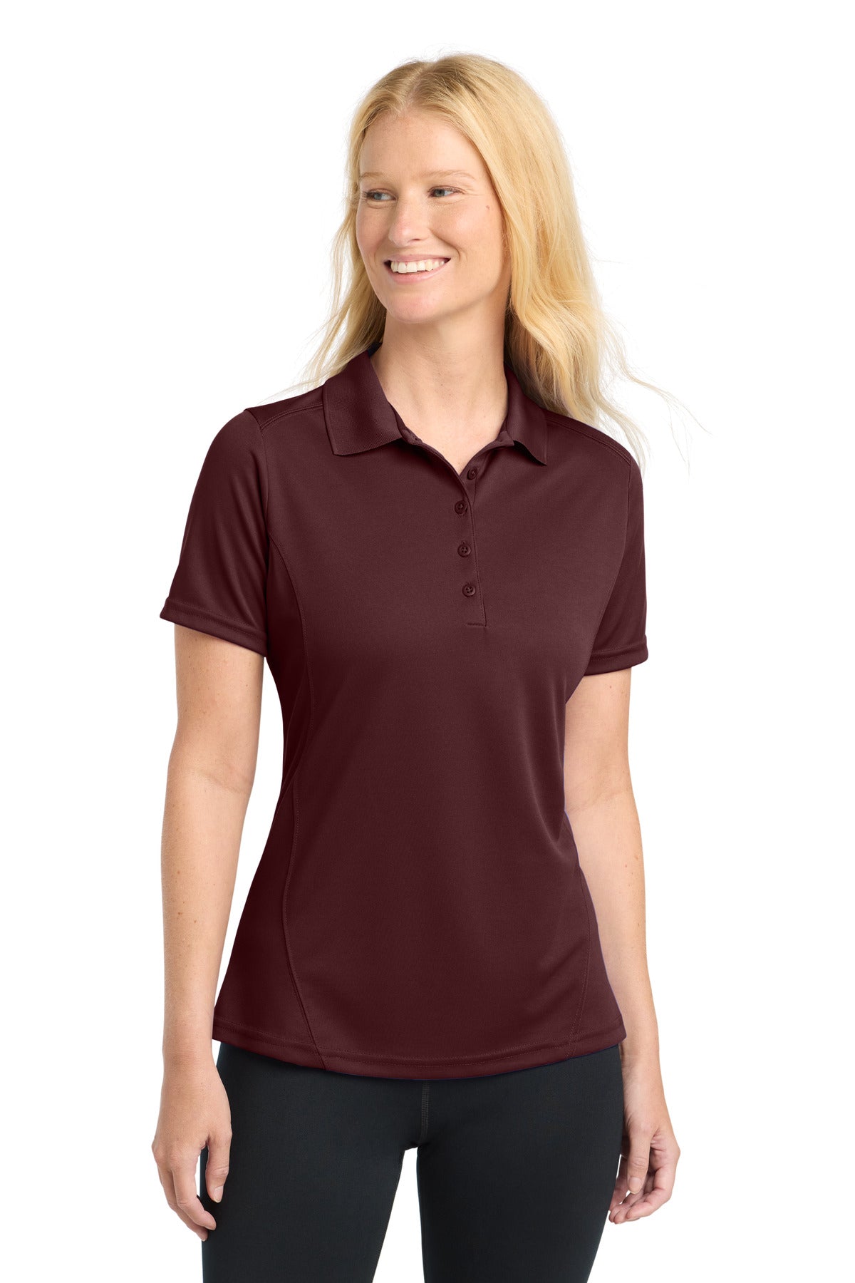 Sport-Tek Women's Dry Zone Raglan Accent Polo – Maroon