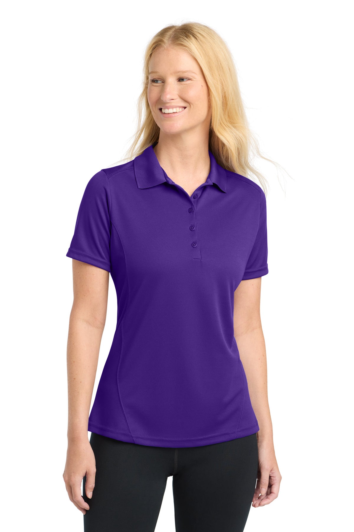 Sport-Tek Women's Dry Zone Raglan Accent Polo – Purple