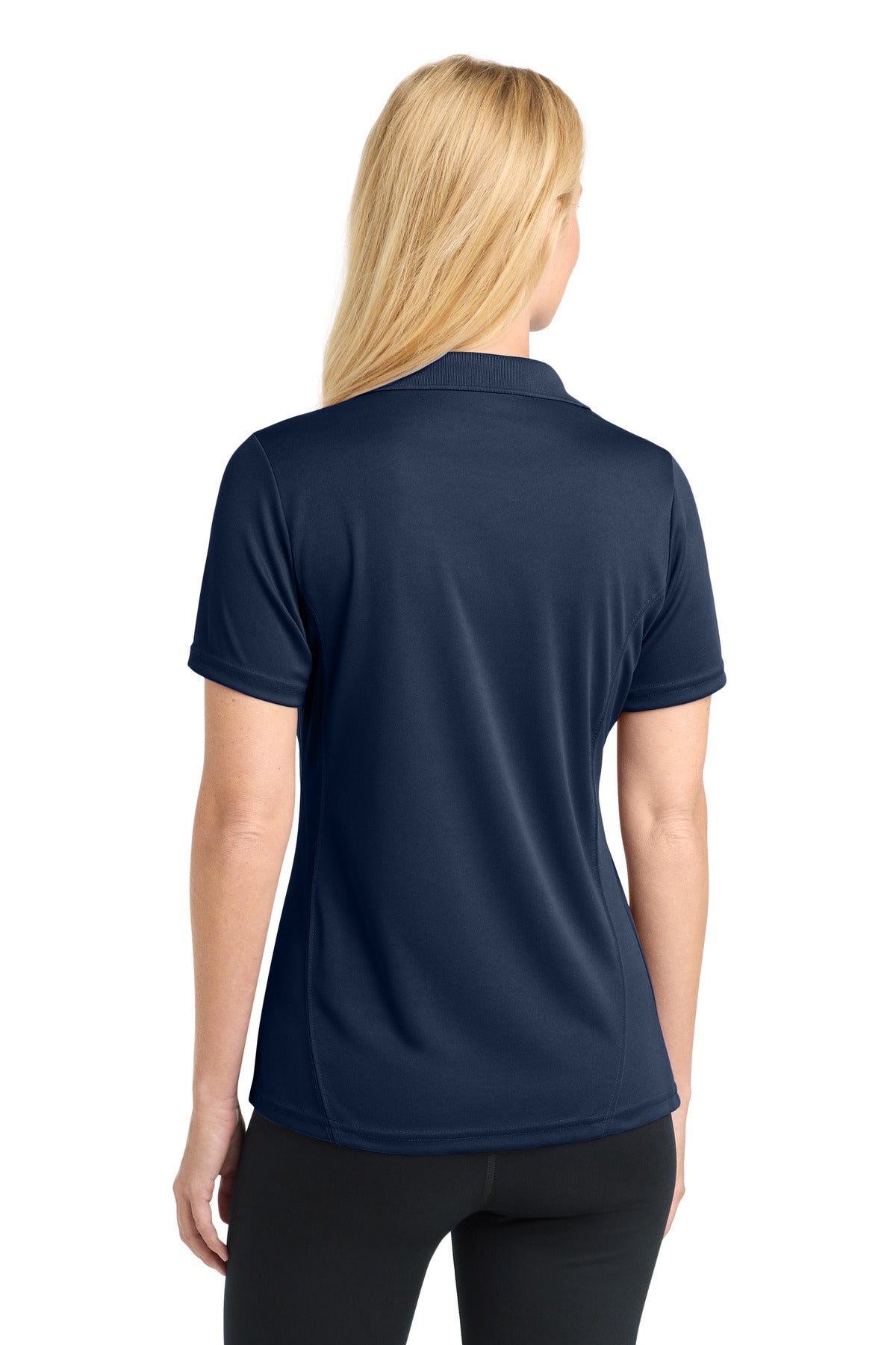 Sport-Tek Women's Dry Zone Raglan Accent Polo – True Navy – back