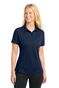 Sport-Tek Women's Dry Zone Raglan Accent Polo – True Navy – front