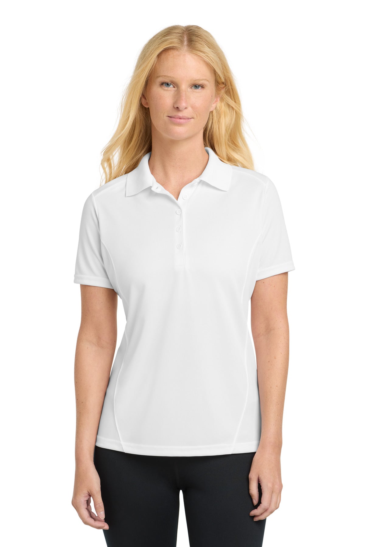 Sport-Tek Women's Dry Zone Raglan Accent Polo – White