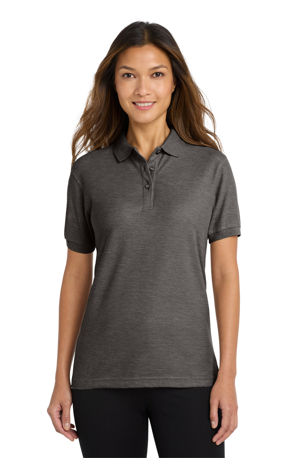 Port Authority Women's Silk Touch Polo – Charcoal Heather Grey