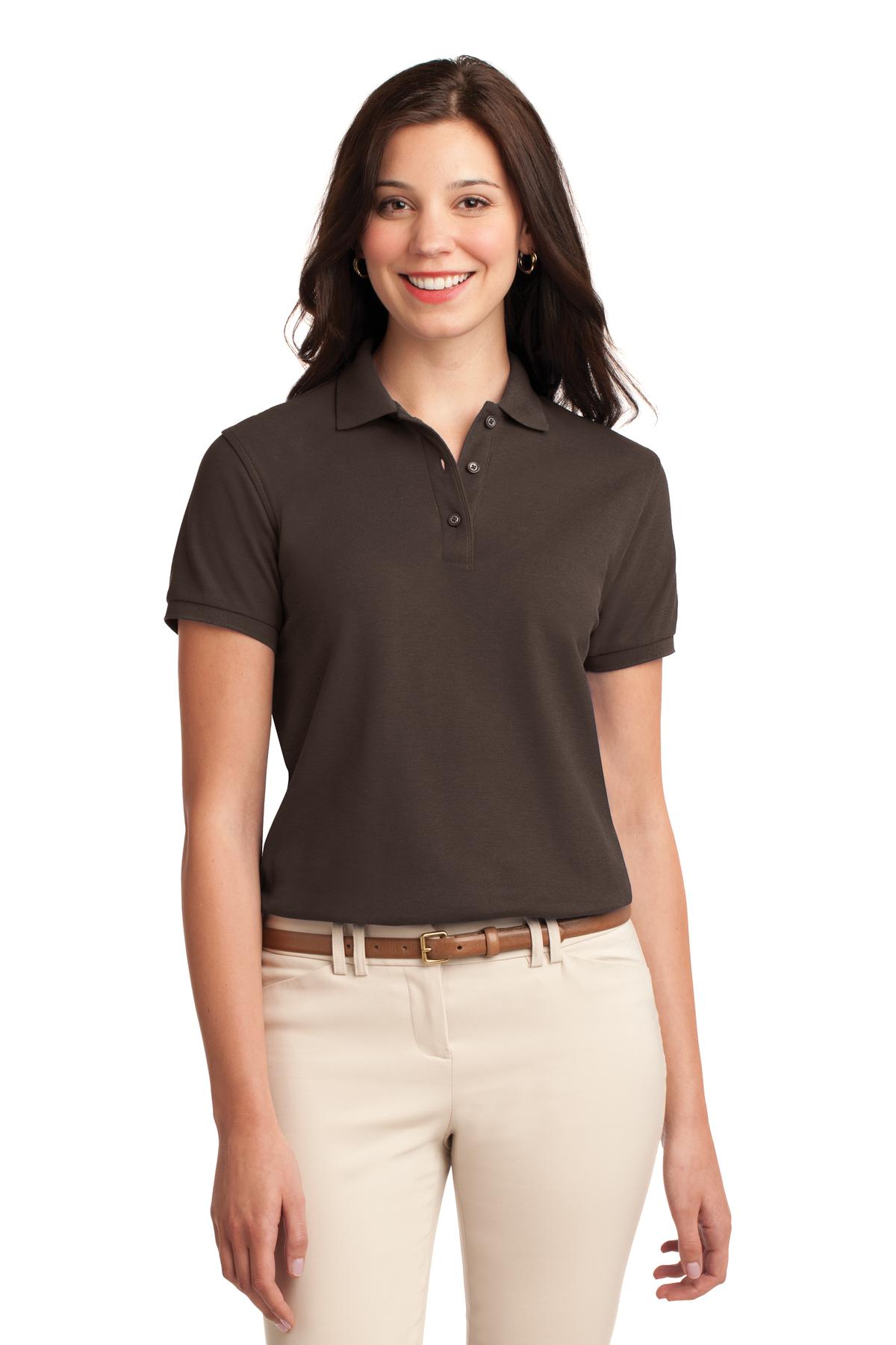 Port Authority Women's Silk Touch Polo – Coffee Bean