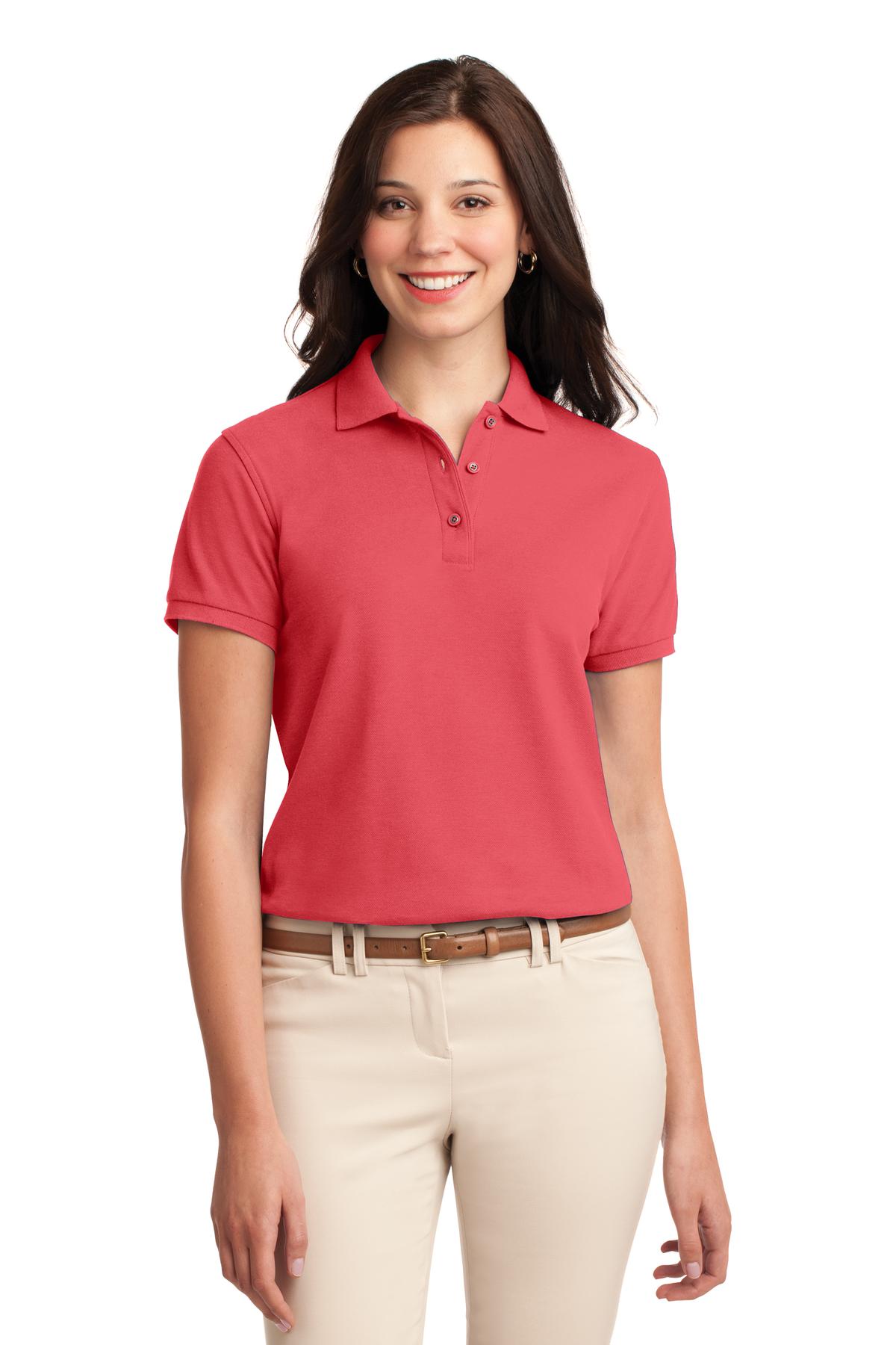 Port Authority Women's Silk Touch Polo – Hibiscus