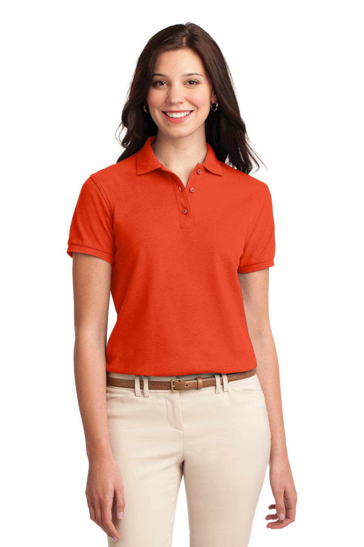Port Authority Women's Silk Touch Polo – Orange