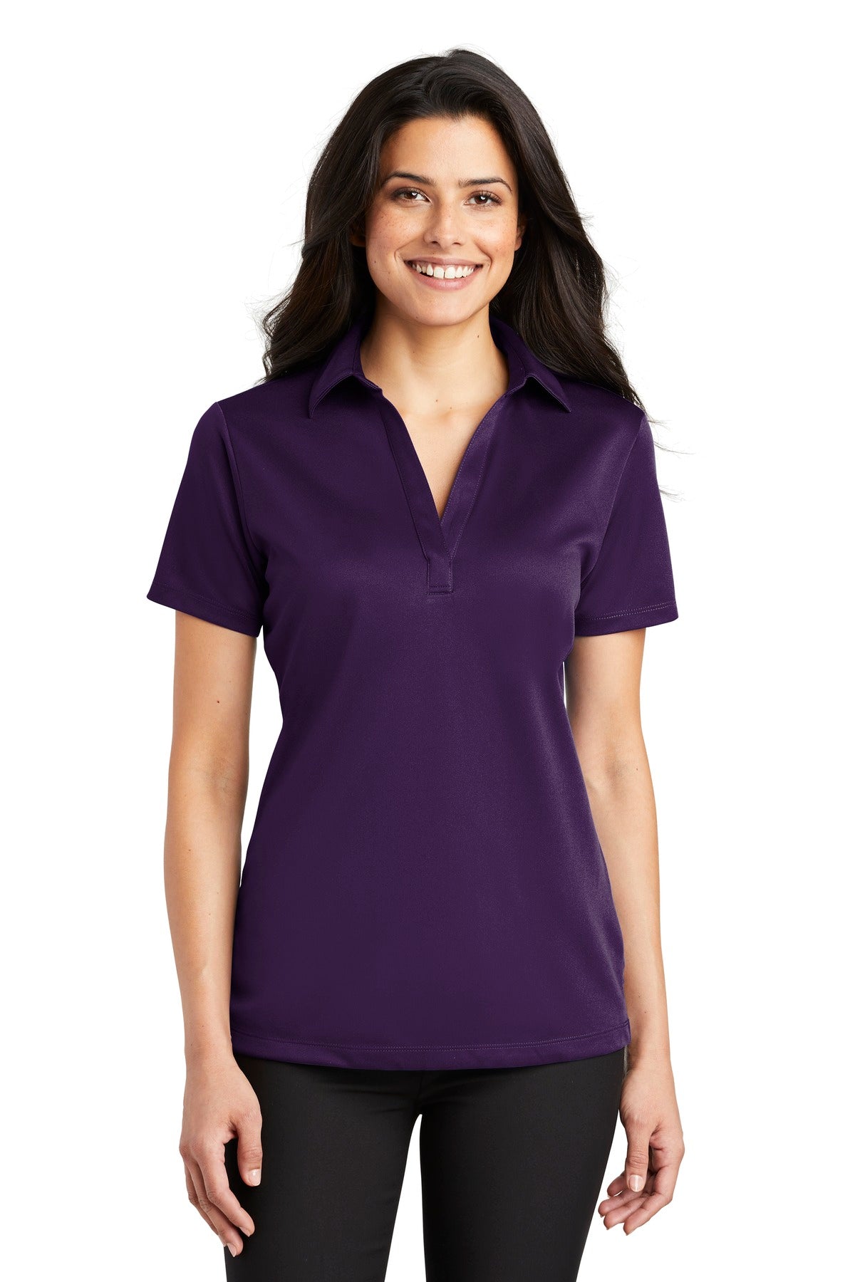 Port Authority Women's Silk Touch Performance Polo – Bright Purple