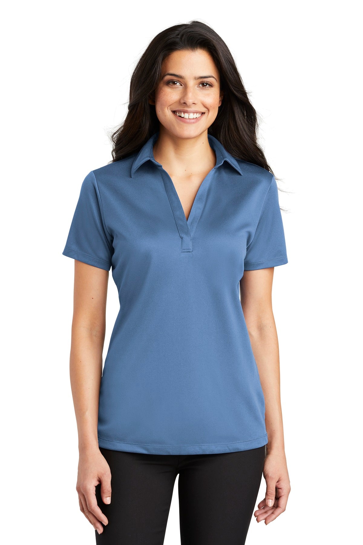 Port Authority Women's Silk Touch Performance Polo – Carolina Blue