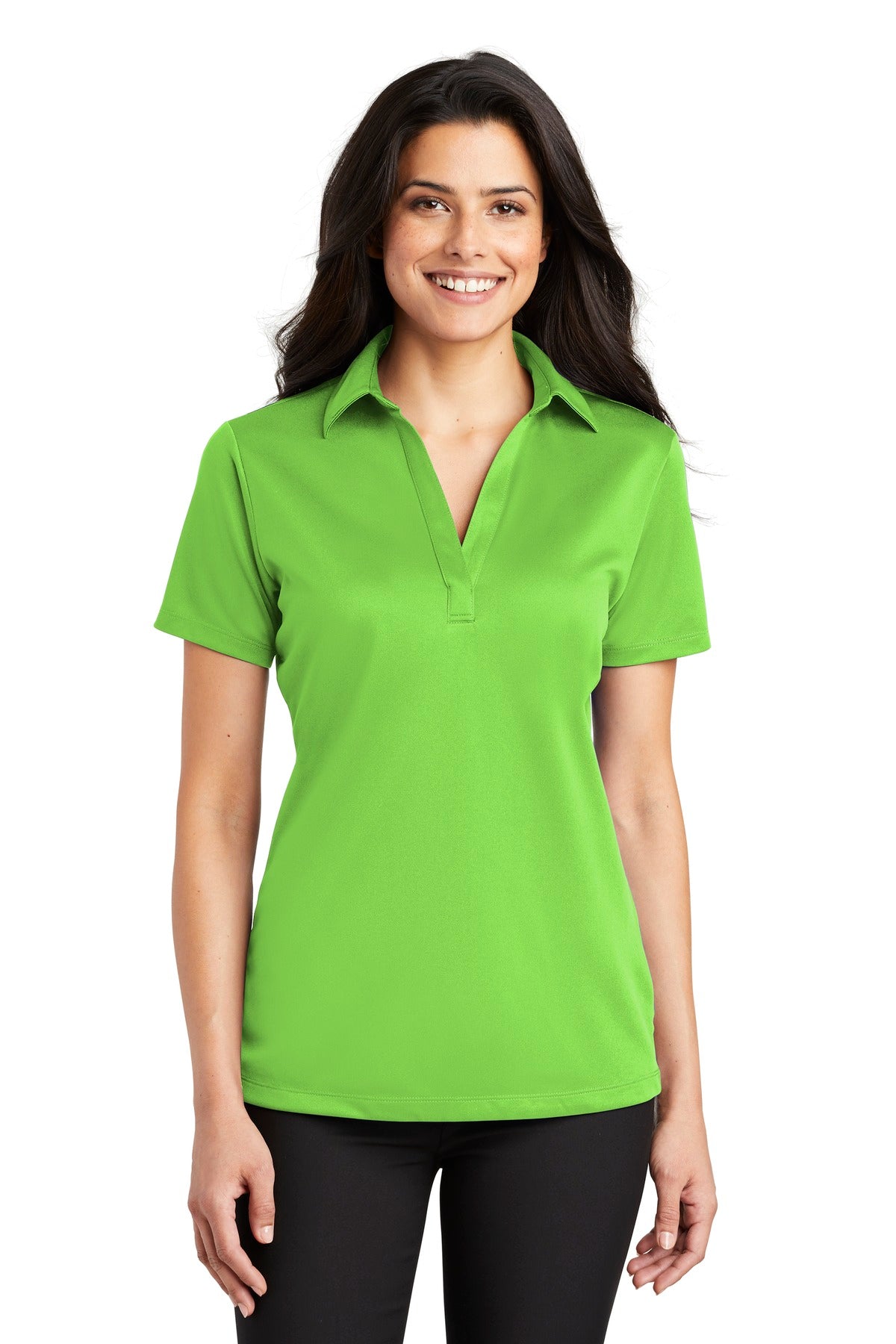Port Authority Women's Silk Touch Performance Polo – Lime