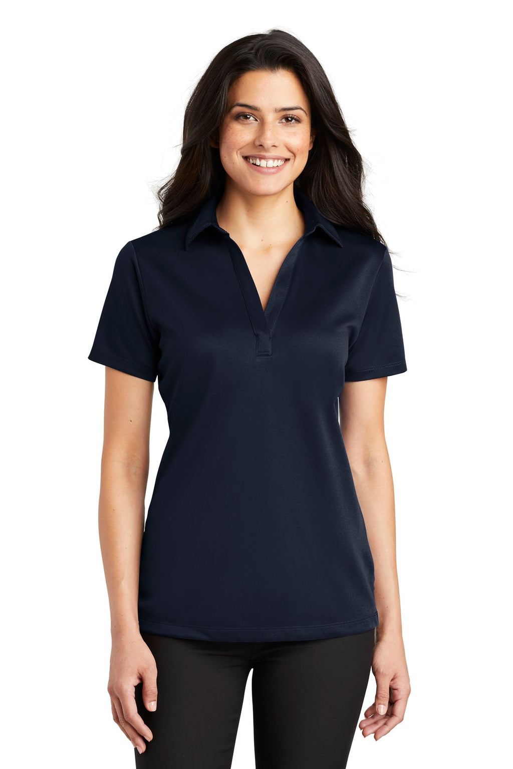 Port Authority Women's Silk Touch Performance Polo – Navy