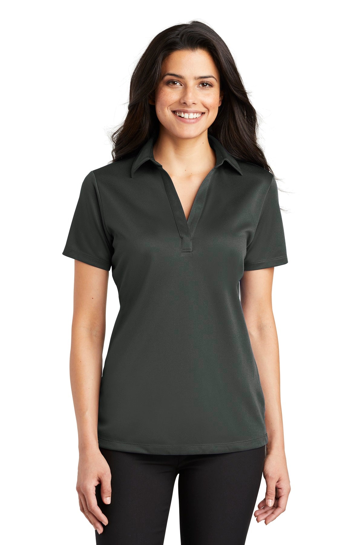 Port Authority Women's Silk Touch Performance Polo – Steel Grey