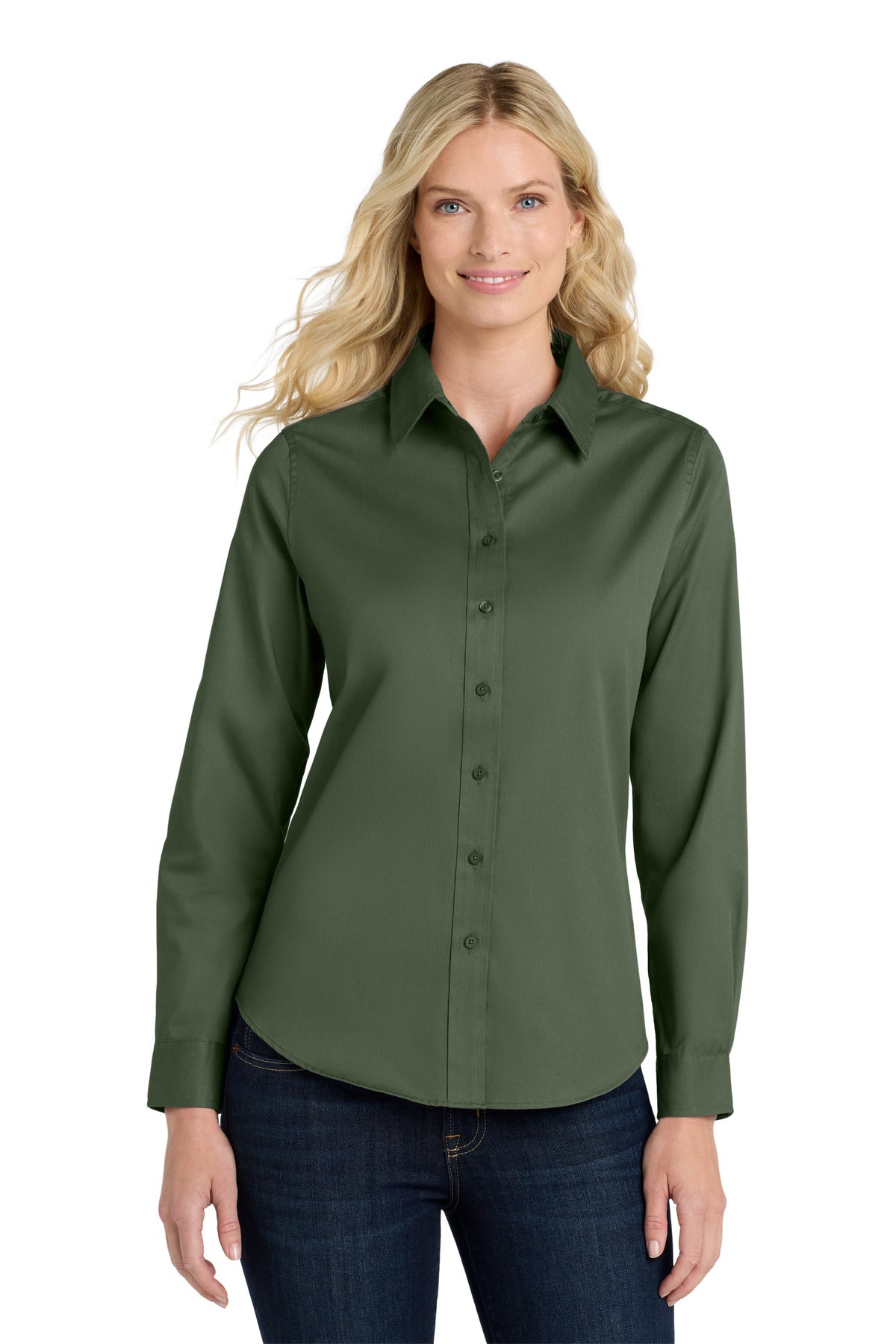 Port Authority Women's Long Sleeve Easy Care Shirt – Clover Green