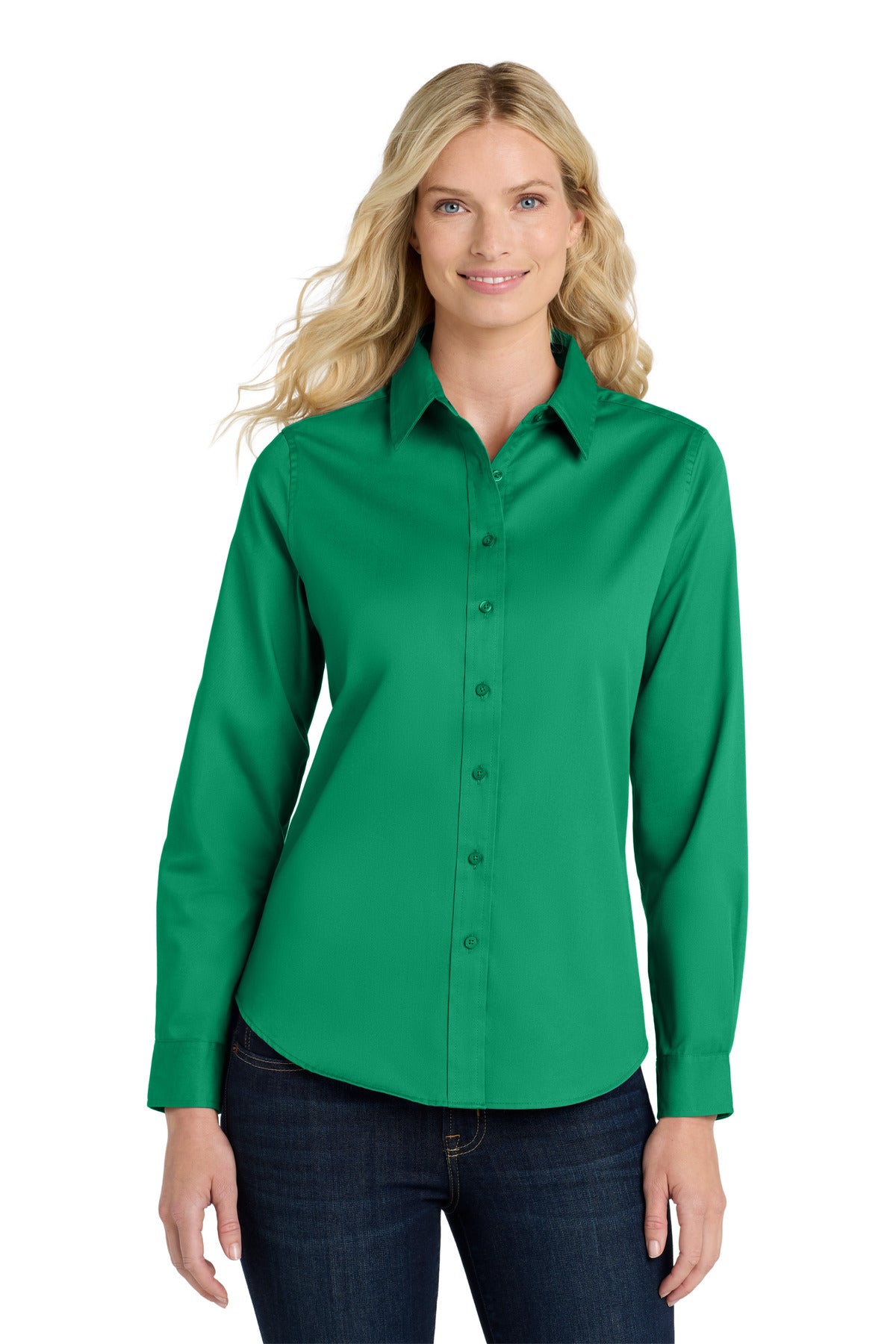 Port Authority Women's Long Sleeve Easy Care Shirt – Court Green