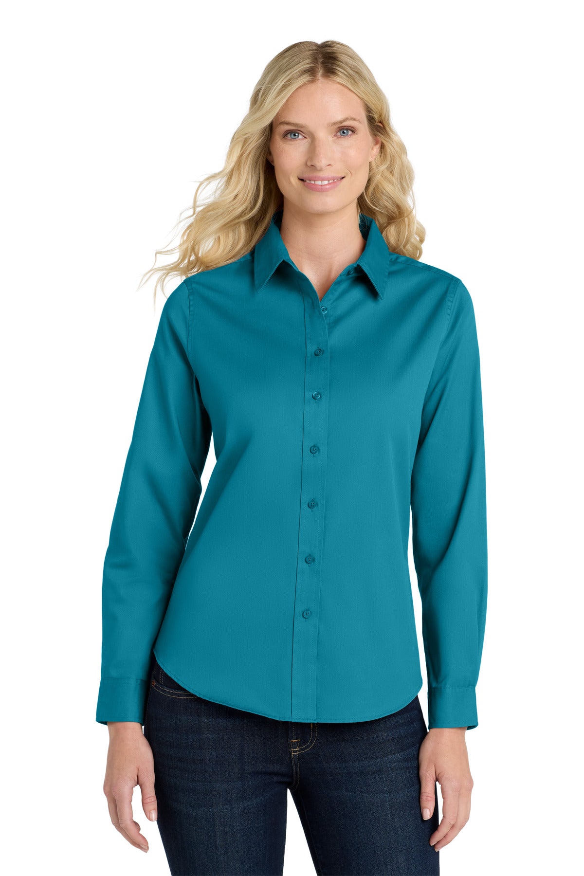 Port Authority Women's Long Sleeve Easy Care Shirt – Teal Green