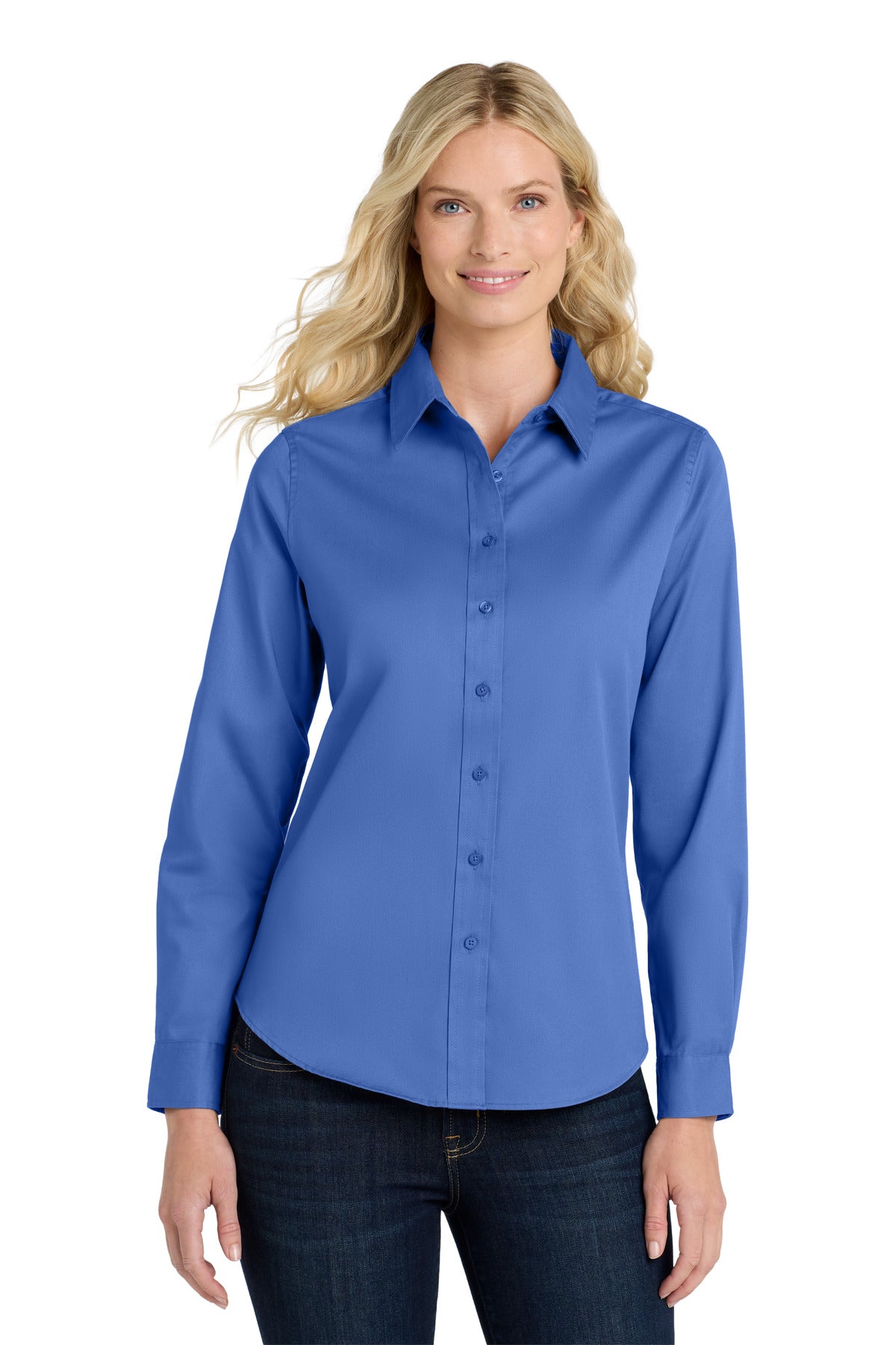 Port Authority Women's Long Sleeve Easy Care Shirt – Ultramarine Blue