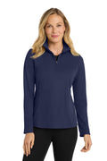Port Authority Women's Pinpoint Mesh 1/2-Zip – True Navy