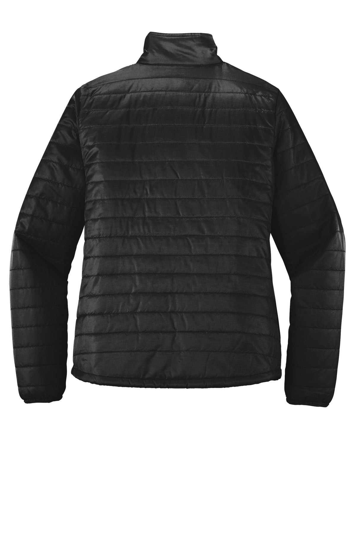 Port Authority Women's Packable Puffy Jacket – Deep Black – flat back