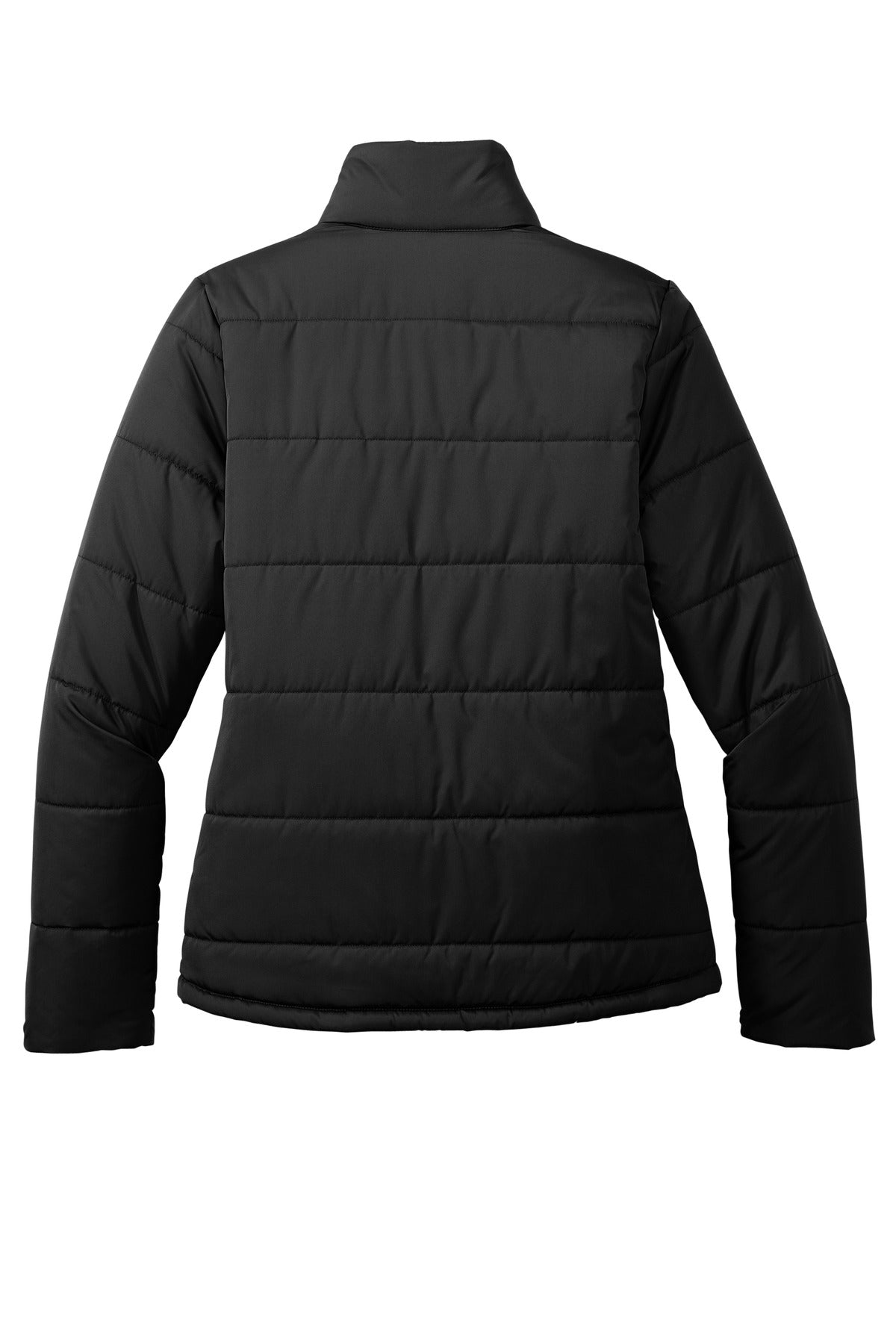 Port Authority Women's Puffer Jacket – Deep Black – flat back
