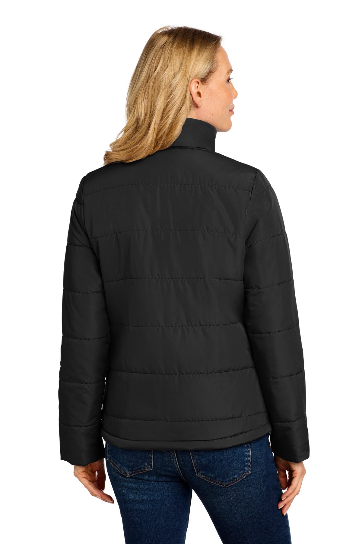 Port Authority Women's Puffer Jacket – Deep Black – back