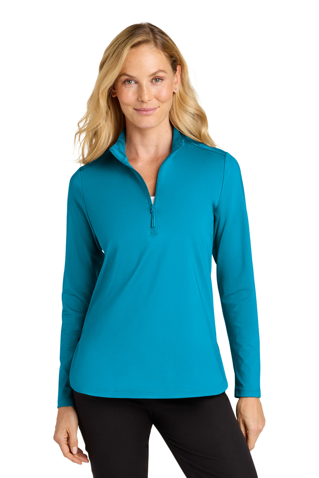 Port Authority Women's C-FREE Double Knit 1/4-Zip – Parcel Blue