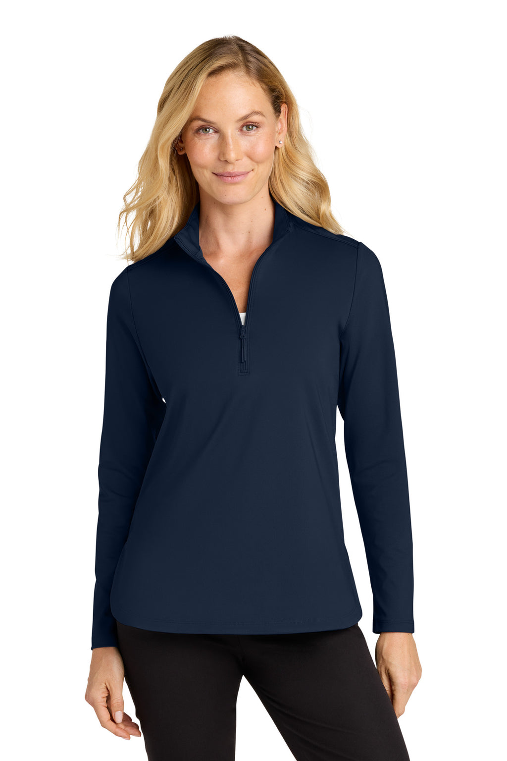 Port Authority Women's C-FREE Double Knit 1/4-Zip – True Navy