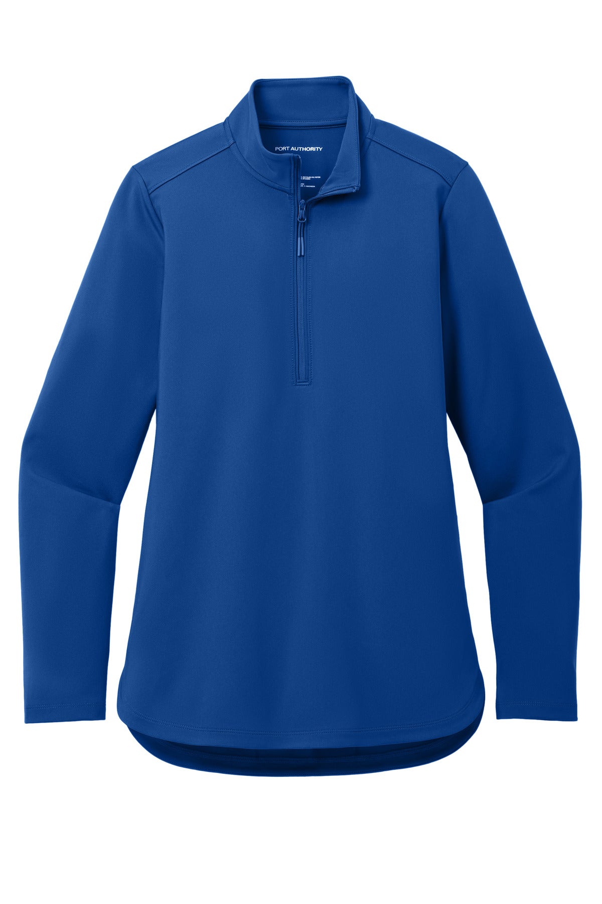 Port Authority Women's C-FREE Double Knit 1/4-Zip – True Royal – flat front