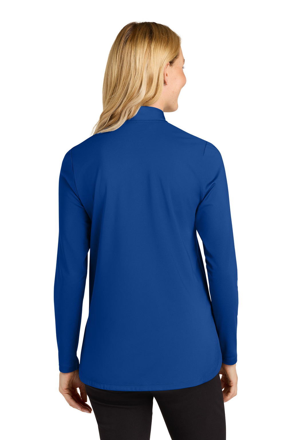 Port Authority Women's C-FREE Double Knit 1/4-Zip – True Royal – back