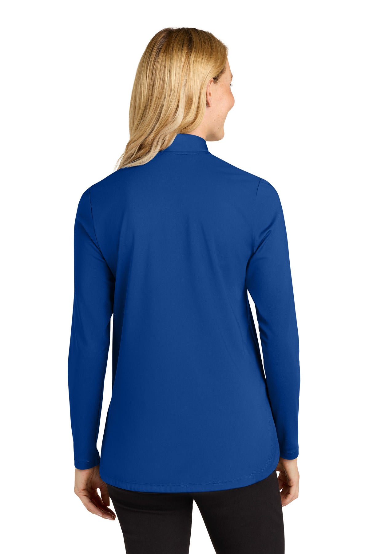 Port Authority Women's C-FREE Double Knit 1/4-Zip – True Royal – back