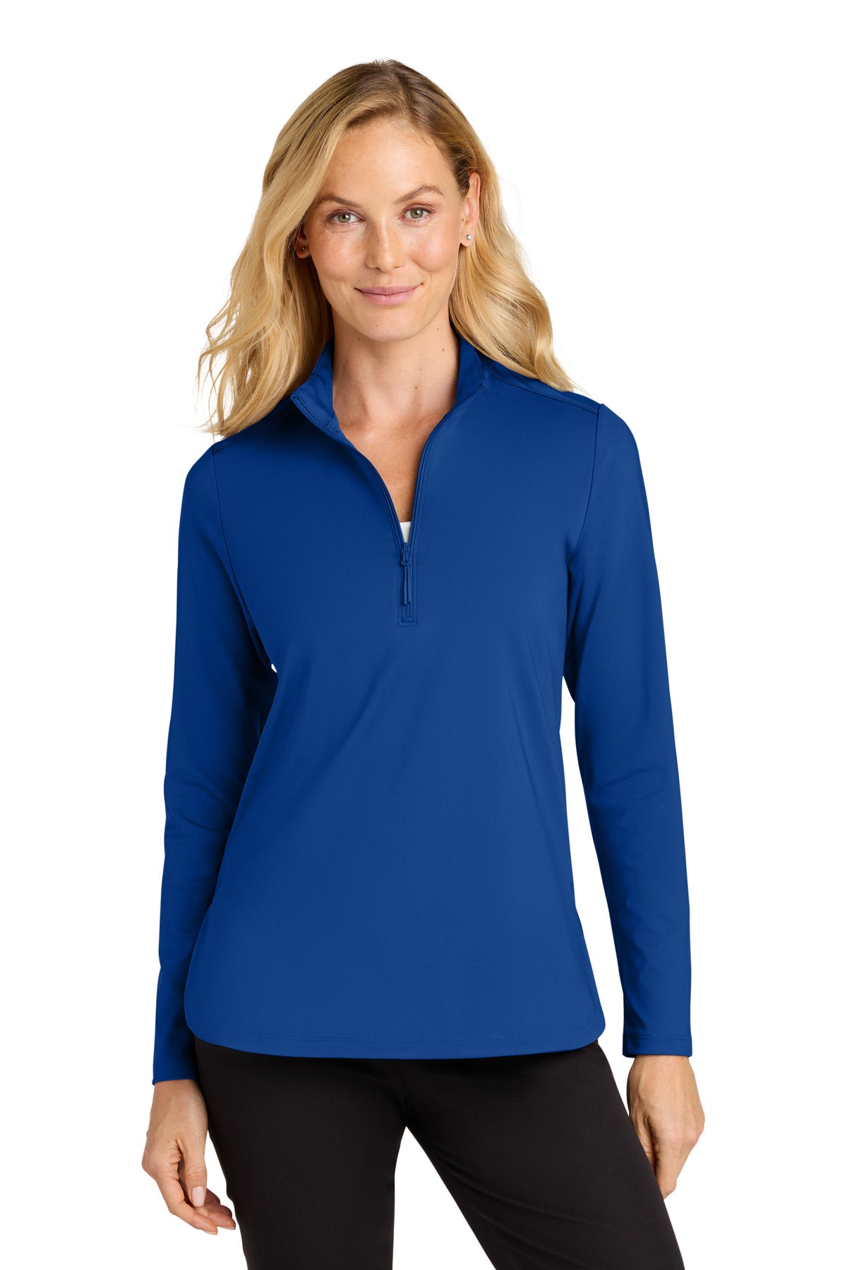 Port Authority Women's C-FREE Double Knit 1/4-Zip – True Royal – front