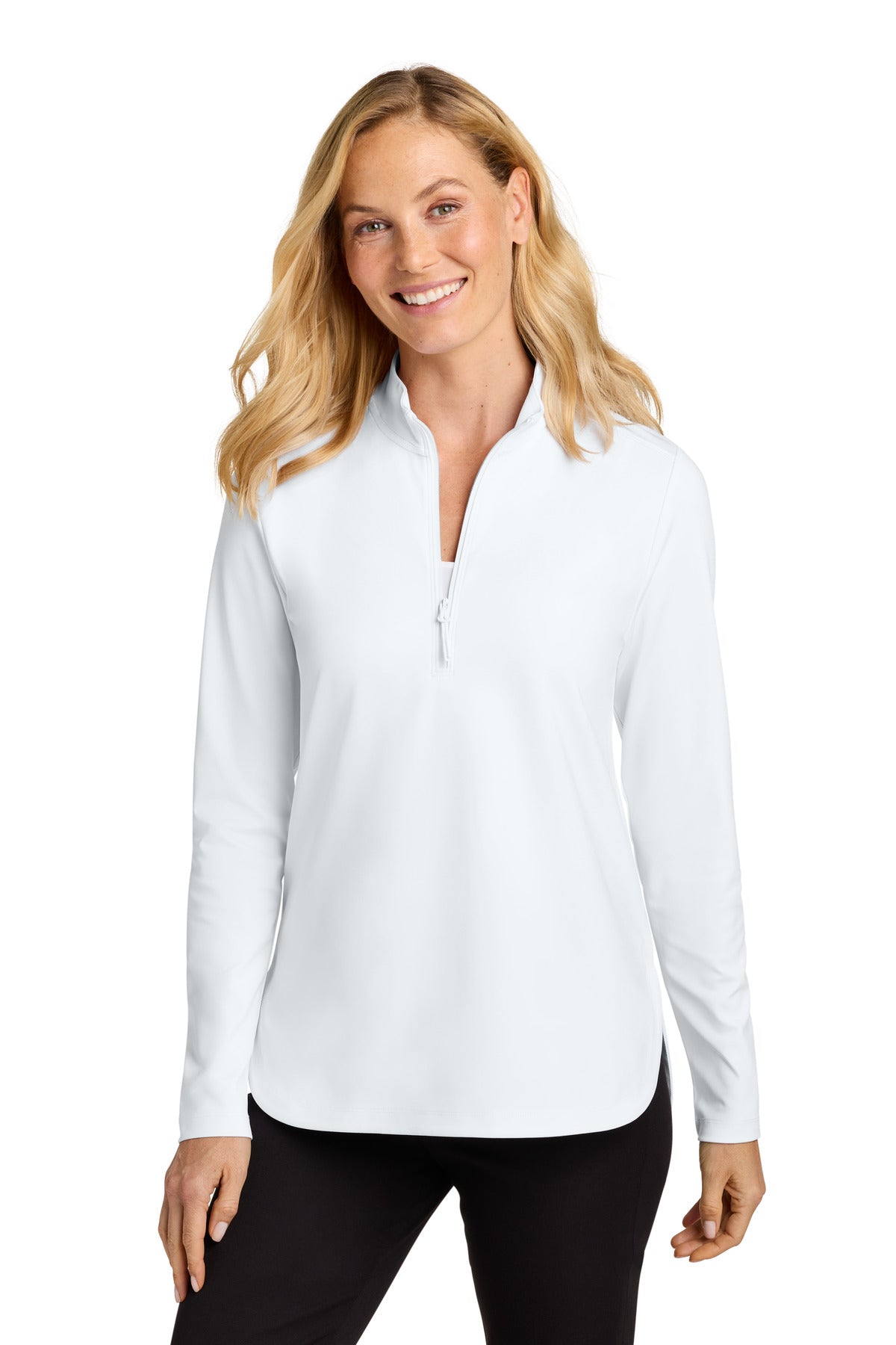 Port Authority Women's C-FREE Double Knit 1/4-Zip – White