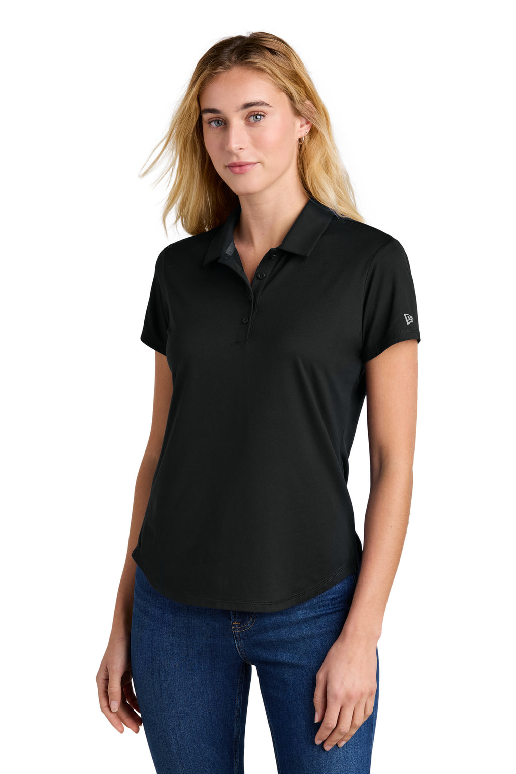 New Era Women's Power Polo – Black – front