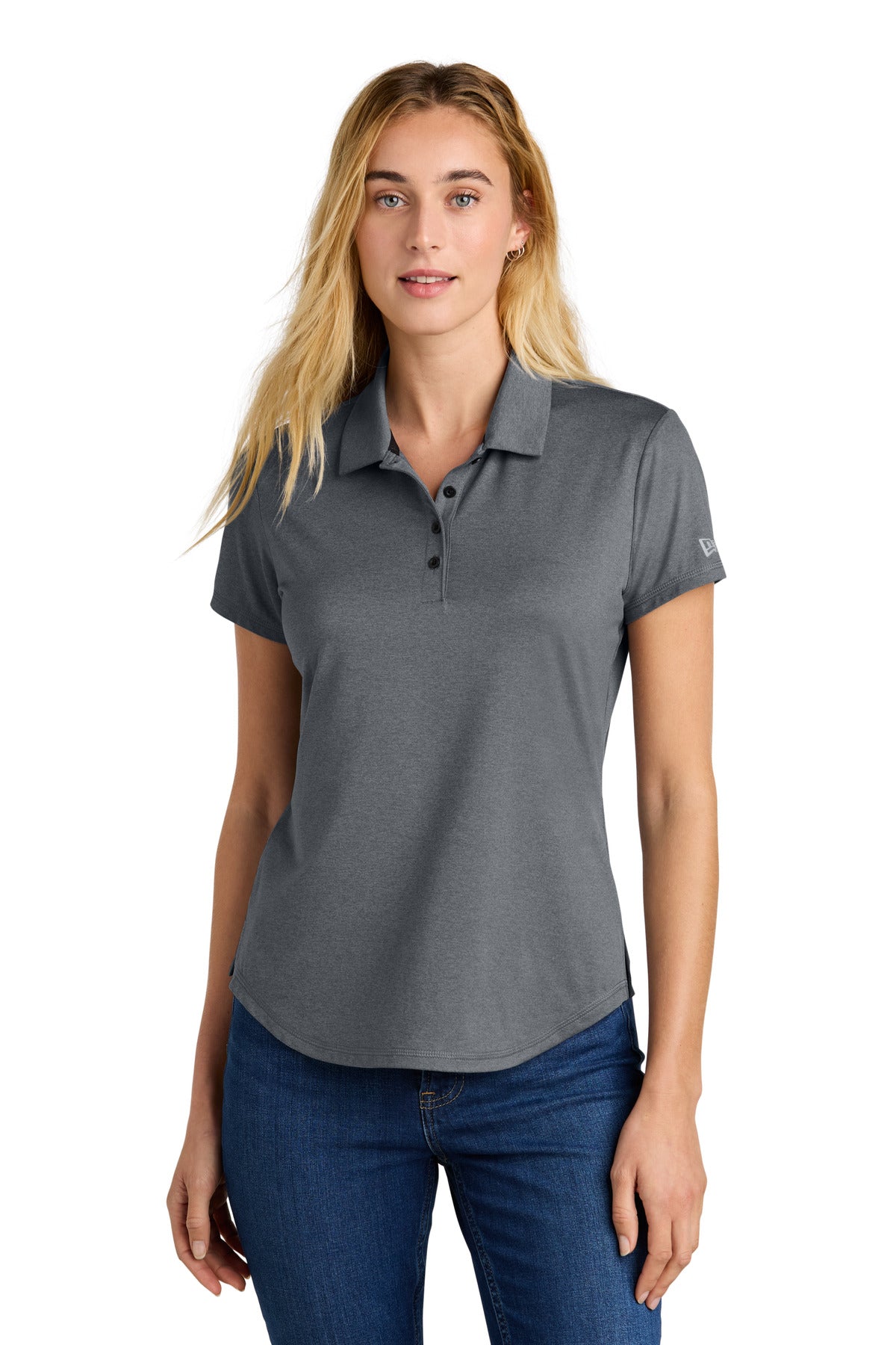 New Era Women's Power Polo – Shadow Grey Heather