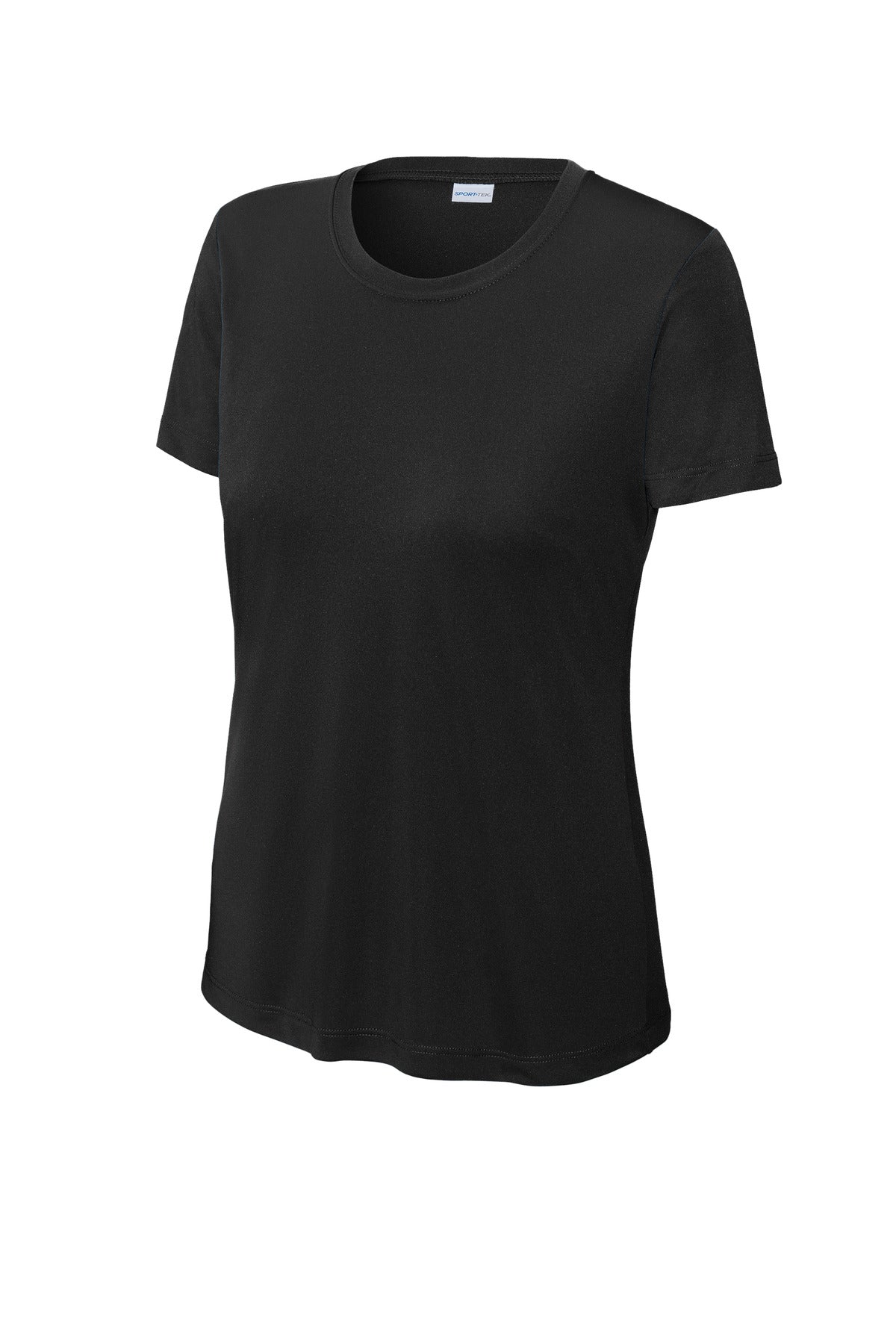 Sport-Tek Women's PosiCharge Competitor Tee – Black – flat front