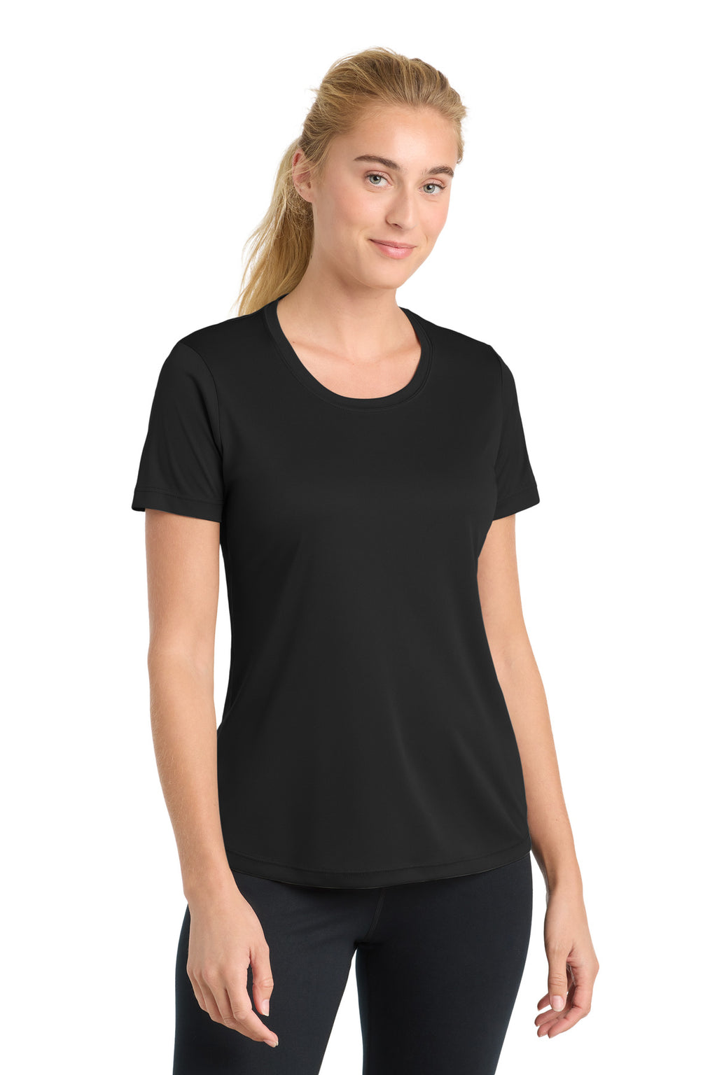 Sport-Tek Women's PosiCharge Competitor Tee – Black – front