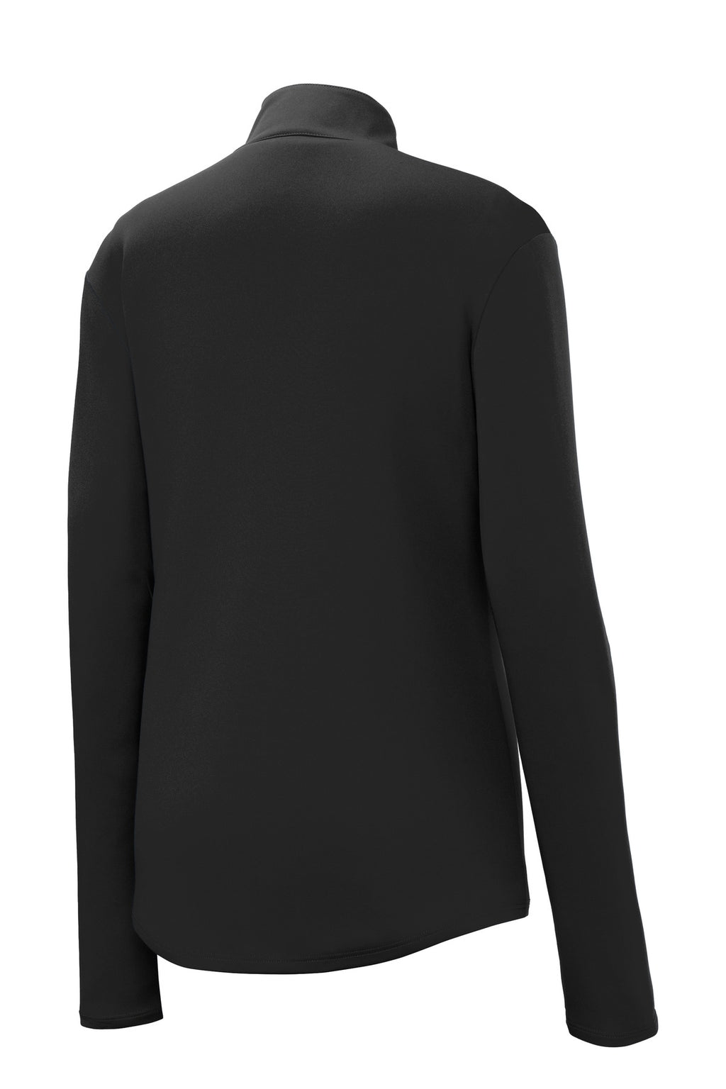 Sport-Tek Women's PosiCharge Competitor 1/4-Zip Pullover – Black – flat back