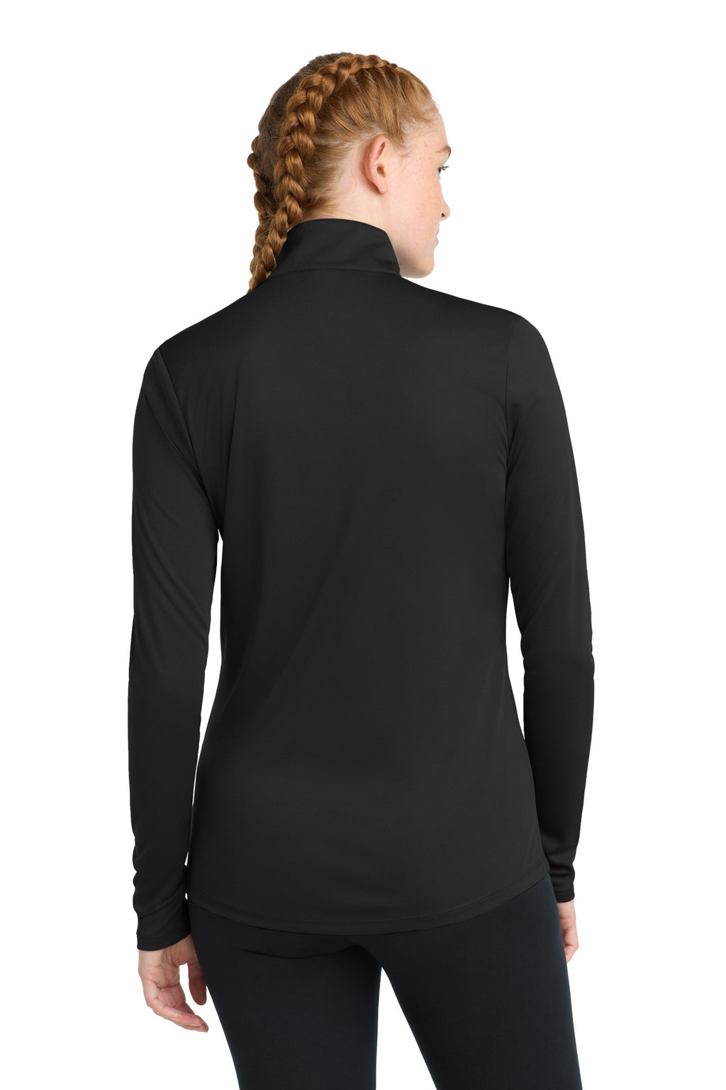 Sport-Tek Women's PosiCharge Competitor 1/4-Zip Pullover – Black – back