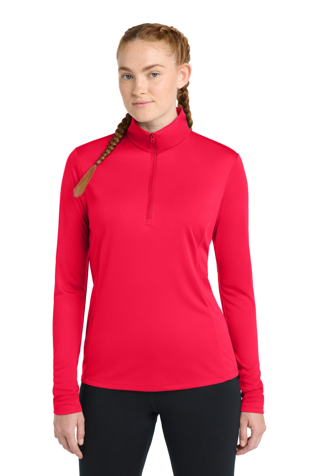 Sport-Tek Women's PosiCharge Competitor 1/4-Zip Pullover – True Red