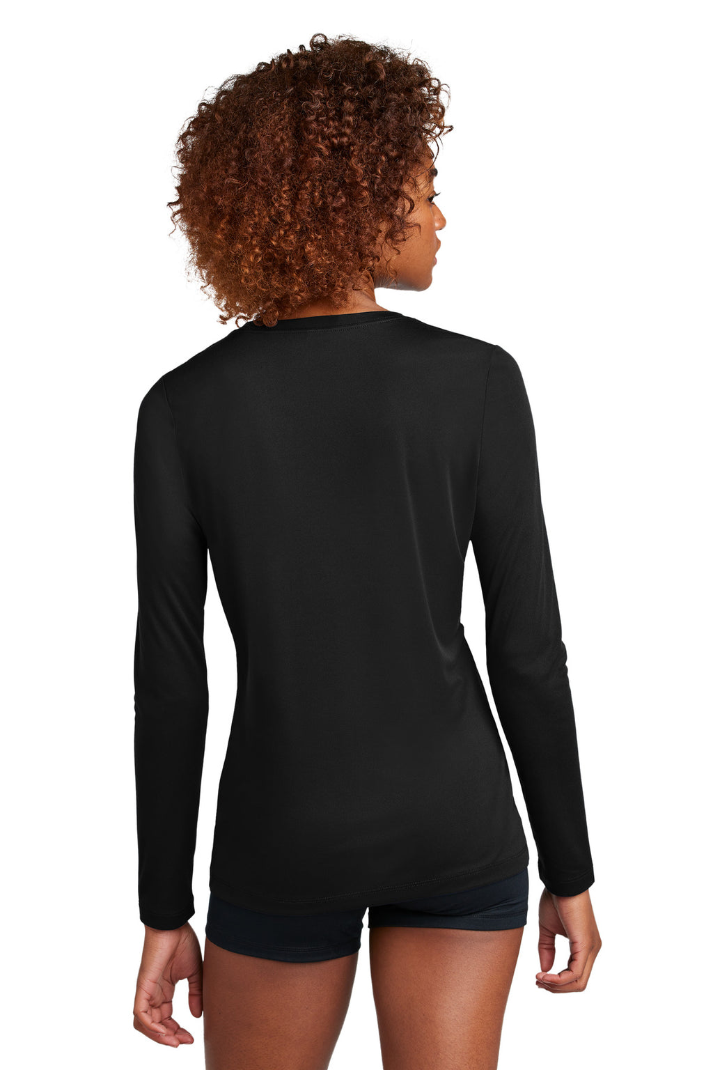 Sport-Tek Women's Posi-UV Pro Long Sleeve Tee – Black – back