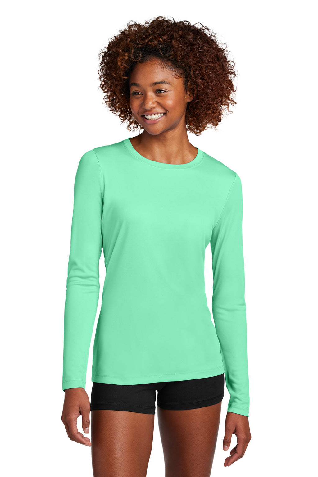 Sport-Tek Women's Posi-UV Pro Long Sleeve Tee – Bright Seafoam