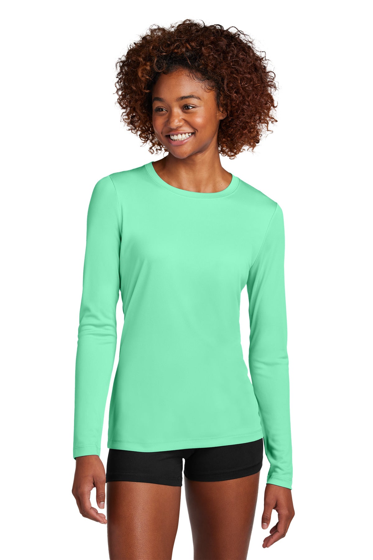 Sport-Tek Women's Posi-UV Pro Long Sleeve Tee – Bright Seafoam