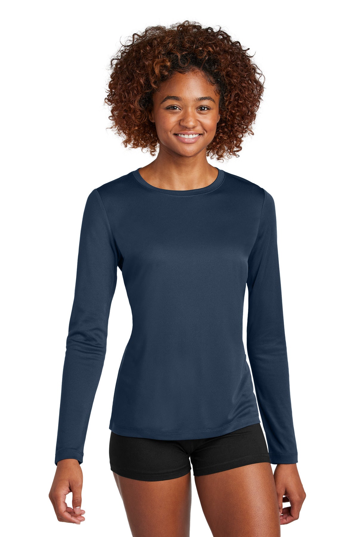 Sport-Tek Women's Posi-UV Pro Long Sleeve Tee – True Navy
