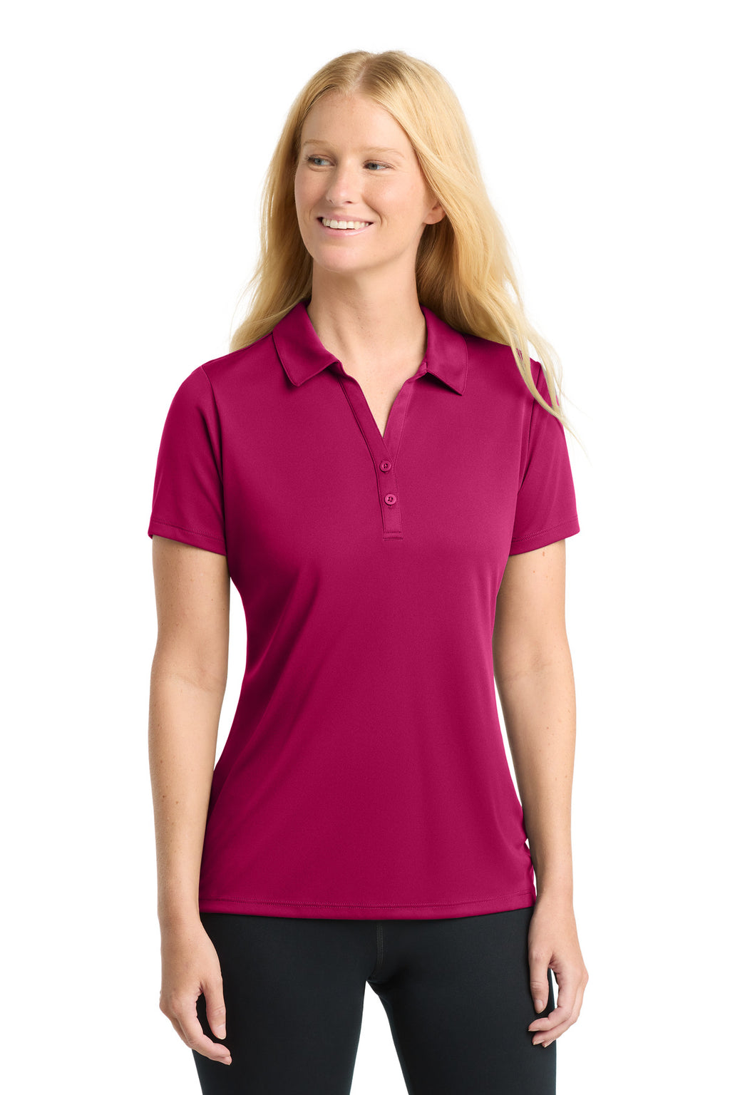 Sport-Tek Women's PosiCharge Competitor Polo – Pink Raspberry
