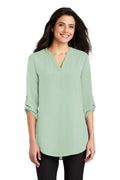 Port Authority Women's 3/4-Sleeve Tunic Blouse – Misty Sage
